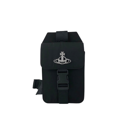 Vivienne Westwood Front Buckle Shoulder bag Black Vintage menukg