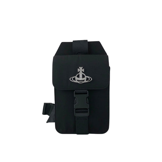Vivienne Westwood Front Buckle Shoulder bag Black Vintage menukg