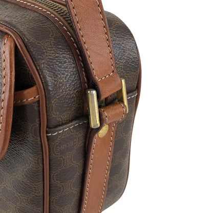 CELINE Macadam Blason Front Buckle Shoulder bag Brown Vintage n75n6t