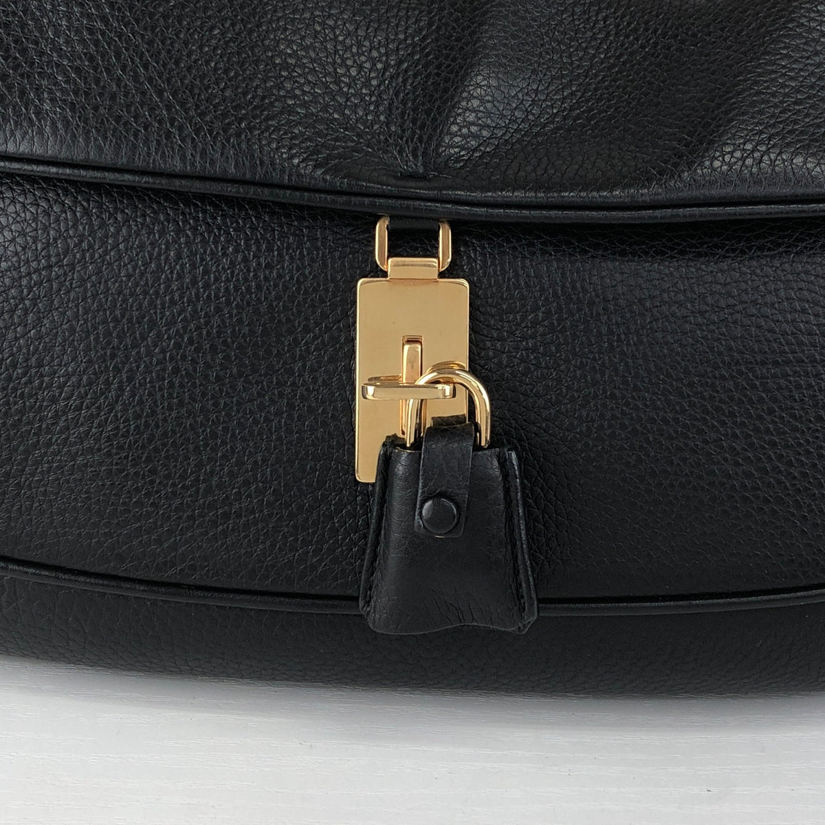 PRADA Turn Lock Shoulder bag Black Vintage atdszw