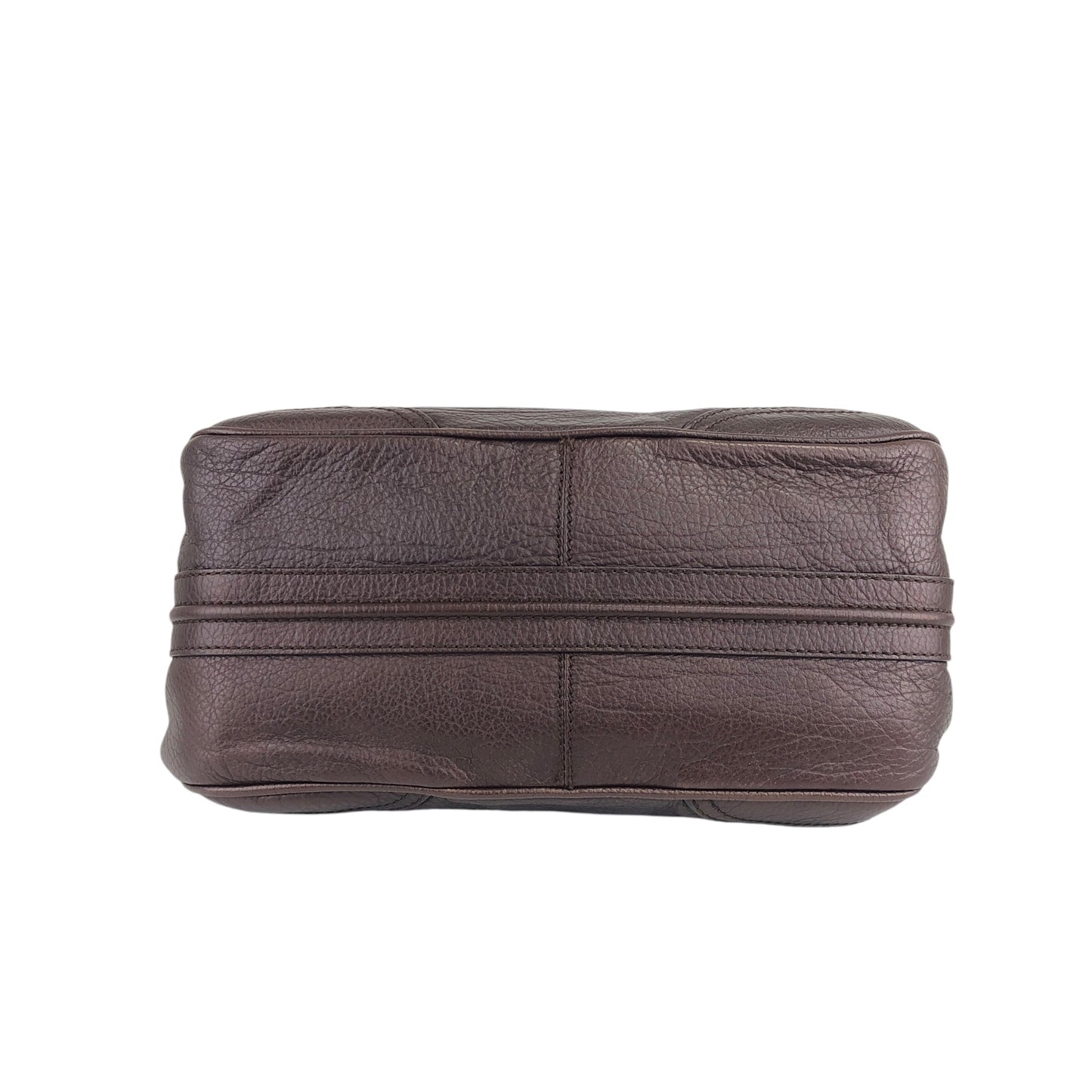CELINE Blason Handbag Brown Vintage 3gv622