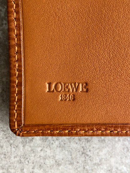 LOEWE Anagram Folded Wallet Brown Vintage ntgjhx