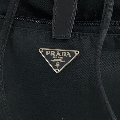 PRADA Triangle Logo Front Pocket Backpack Black Vintage wwwtfy