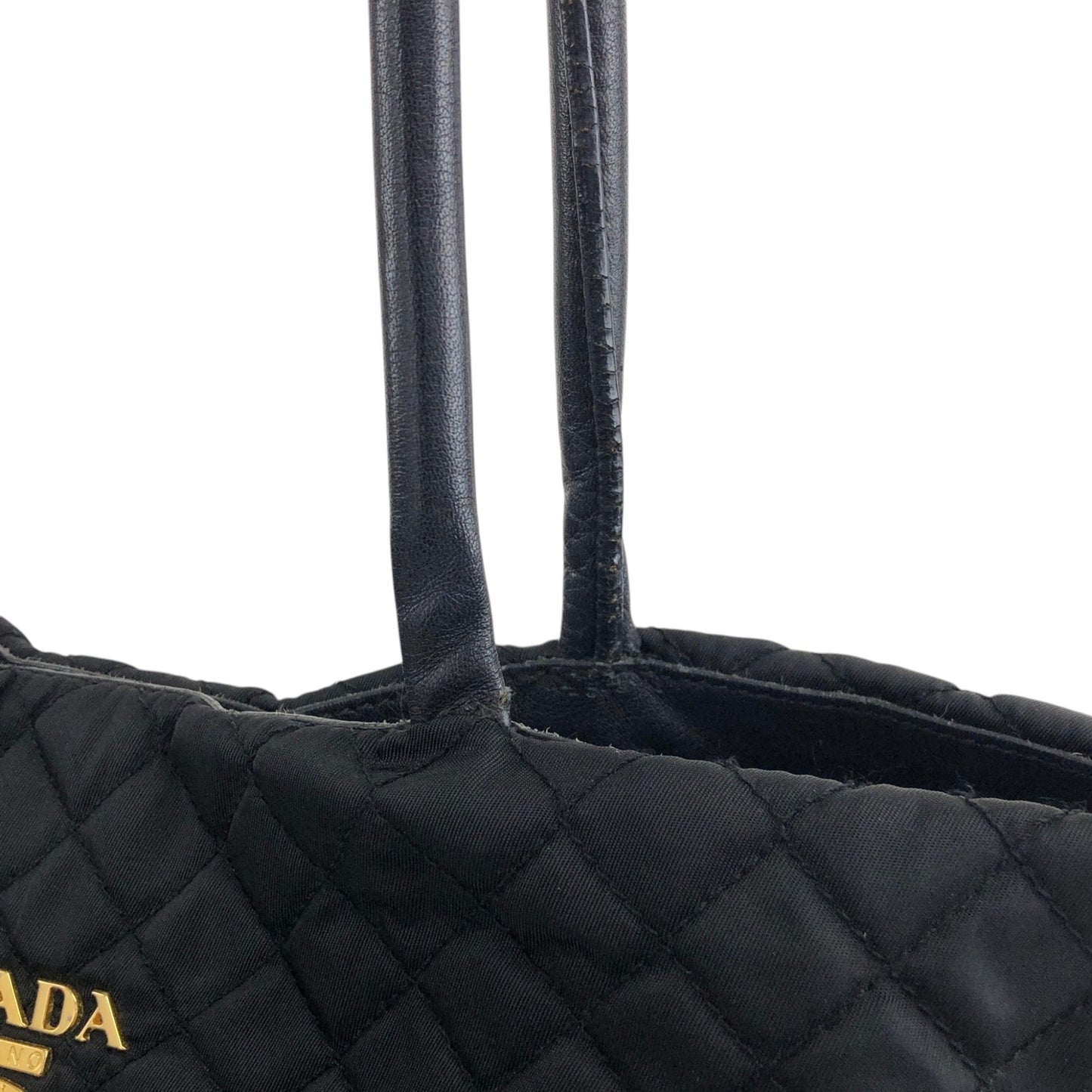 PRADA Logo Totebag Black Vintage 58xguc