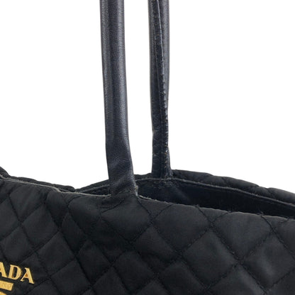 PRADA Logo Totebag Black Vintage 58xguc