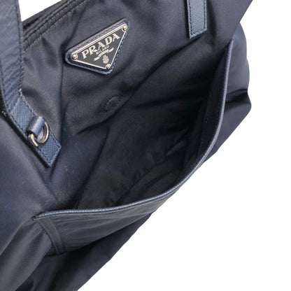 PRADA Tessuto Triangle Logo Totebag Navy Vintage 3j5ghg
