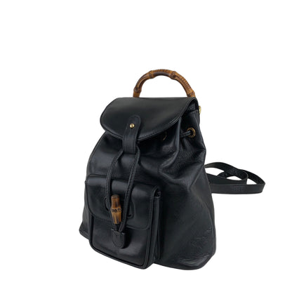 GUCCI Bamboo Backpack Black Vintage rhm2ys