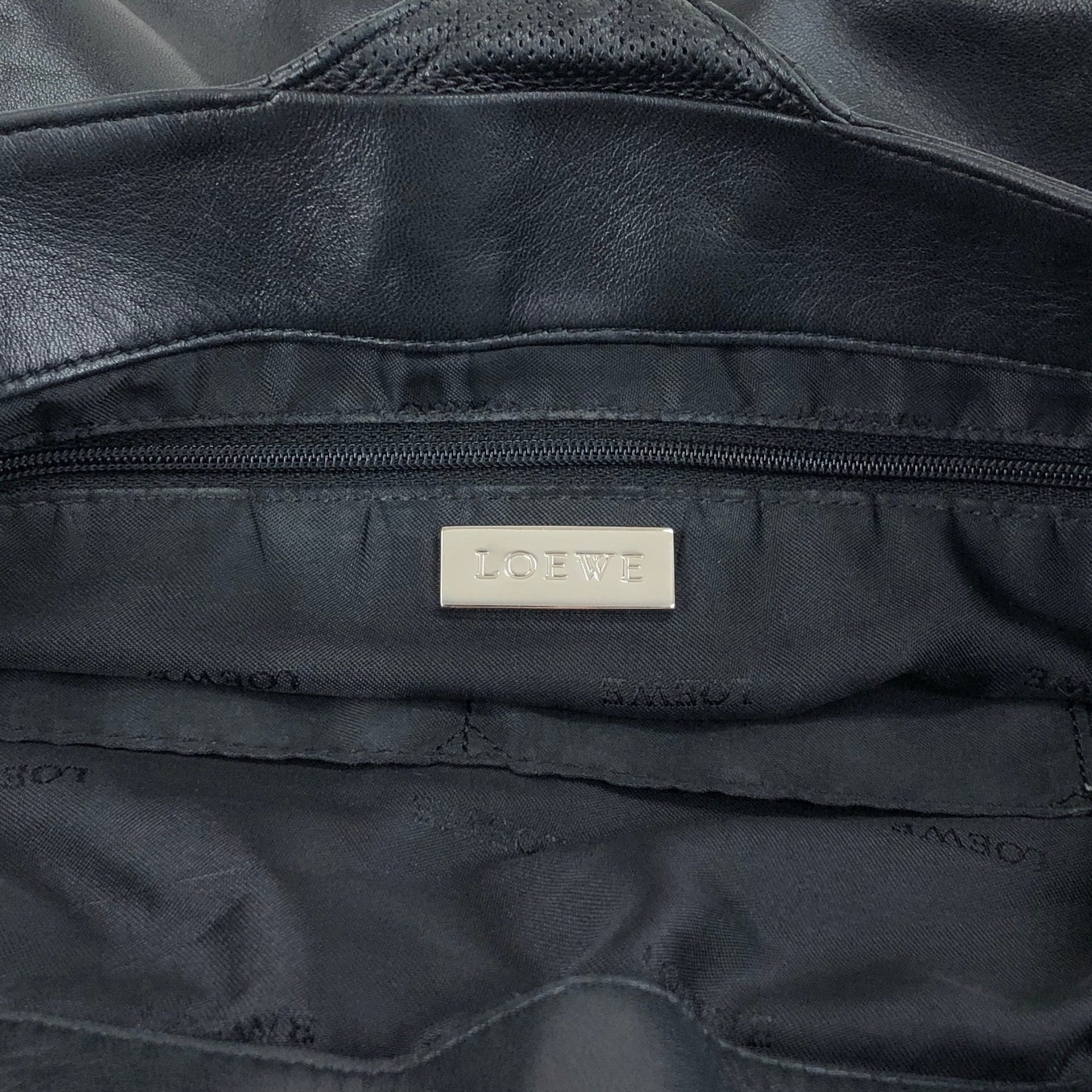 LOEWE Anagram Shoulder bag Hobobag Black Vintage 4gd3uv