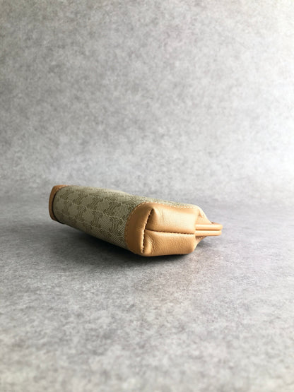 CELINE Macadam Blason Coin Purse Beige Vintage u2h6sg