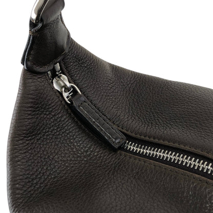CELINE Blason Logo Embossed Shoulder bag Brown Vintage n78r2a
