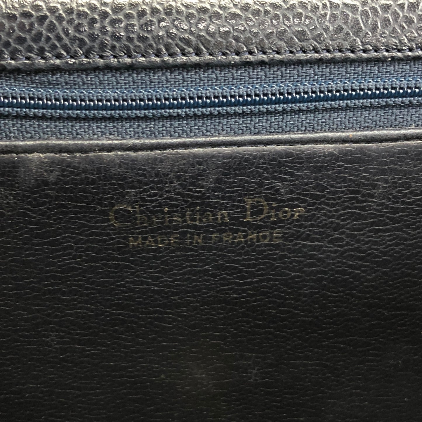 Christian Dior Chain Shoulder bag Navy Vintage vxj4zv