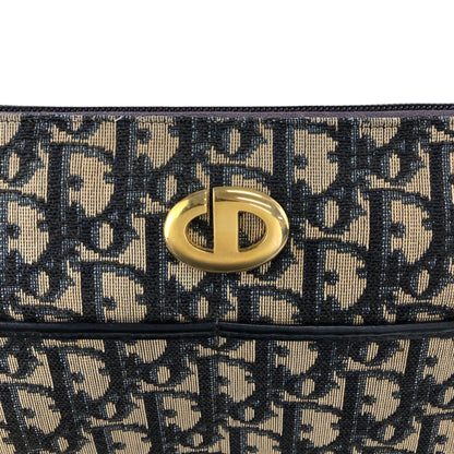 Christian Dior Trotter CD Logo Round Shoulder bag Navy Vintage pca7bv