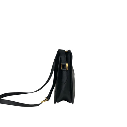 GUCCI Logo Shoulder bag Black Vintage u2u3ar