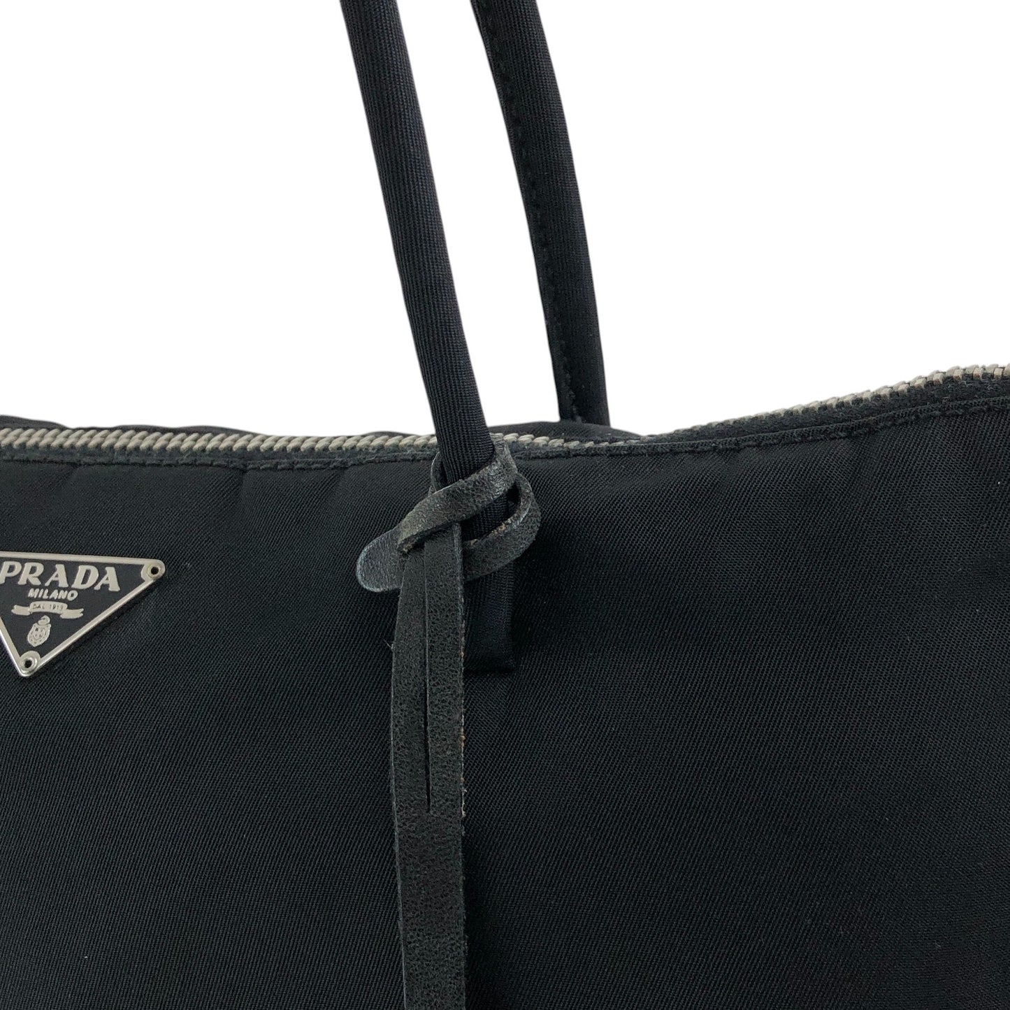 PRADA Tessuto Triangle Logo Totebag Black Vintage a6ap6j