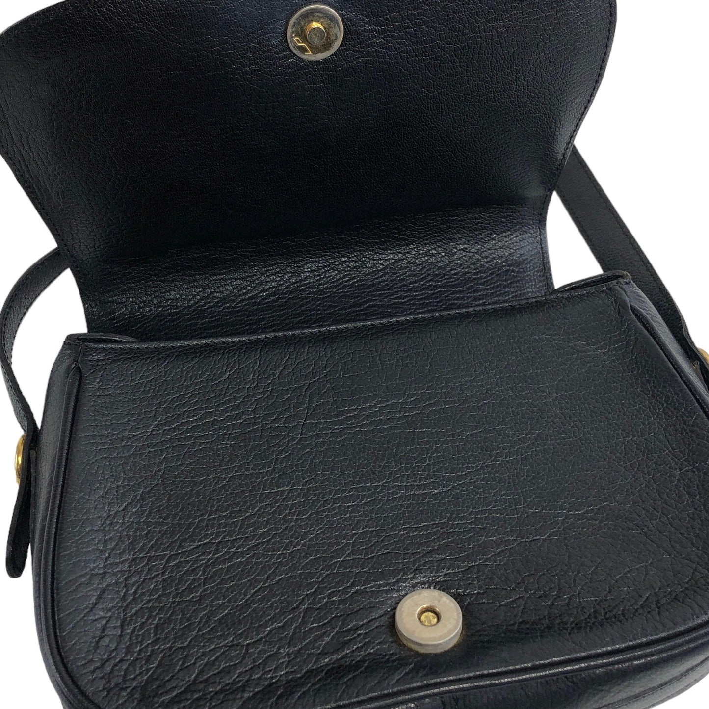 CELINE Blason Shoulder bag Black Vintage 36f56v