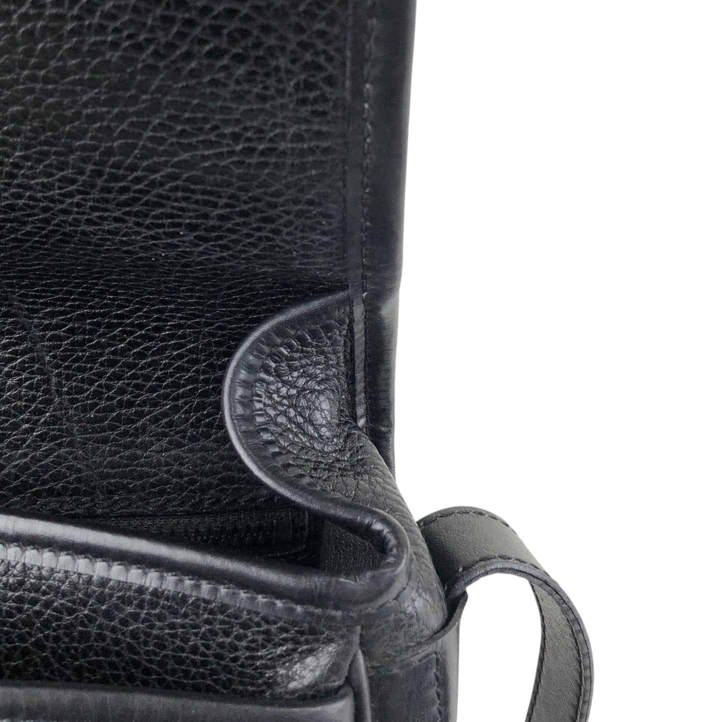 CELINE Blason Front Buckle Shoulder bag Black Vintage 4n3ttr