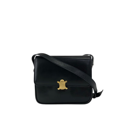 CELINE Triomphe Shoulder bag Black Vintage igefky