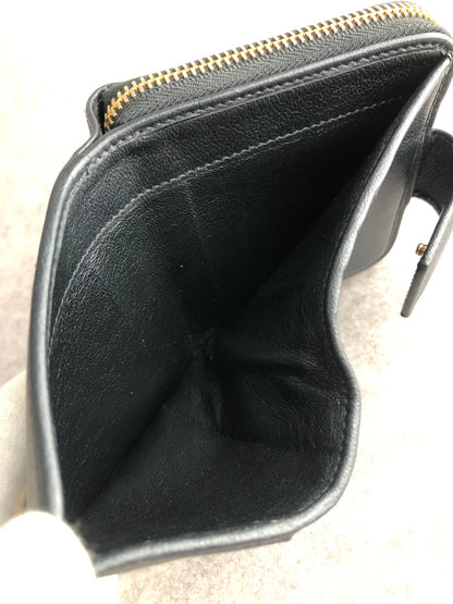 Yves Saint Laurent YSL Logo Folded Wallet Black Vintage xjddhr