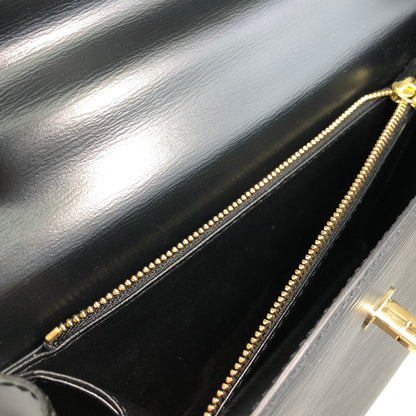 LOUIS VUITTON Epi Turn Lock Handbag Black Vintage 25r47v