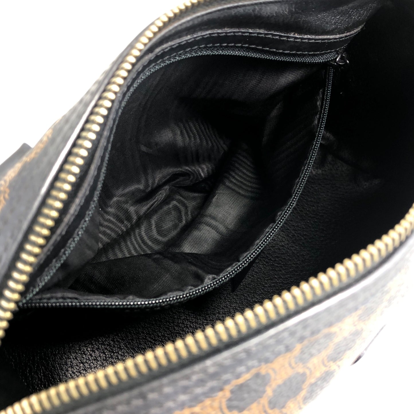 CELINE Macadam Blason Handbag Totebag Black Vintage etm2ud