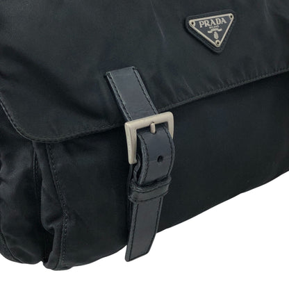PRADA Tessuto Triangle Logo Shoulder bag Black Vintage 2i7imi