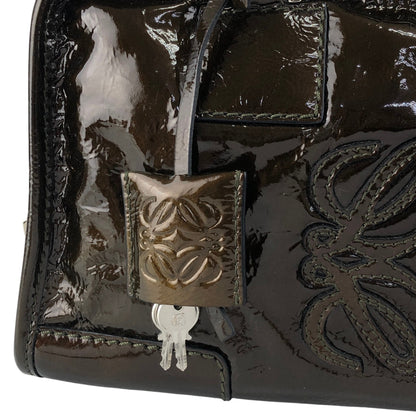 LOEWE Amazona28 Anagram Handbag Brown Vintage j8tjia
