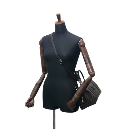 CELINE Macadam Blason Two-way Small  Boston bag Shoulder bag Black Vintage k7b5zs
