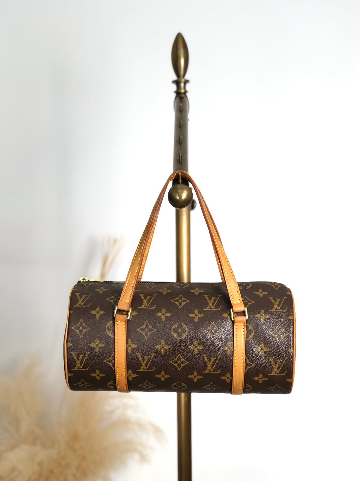LOUIS VUITTON Monogram Handbag Brown M51386 Vintage nkwxhm