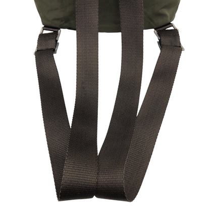 PRADA Triangle Logo Double Pocket Backpack khaki Vintage p3hihd