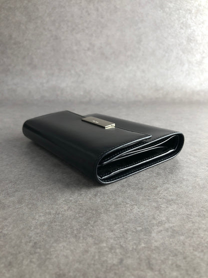 PRADA Logo Folded Wallet Black Vintage j6jr5n