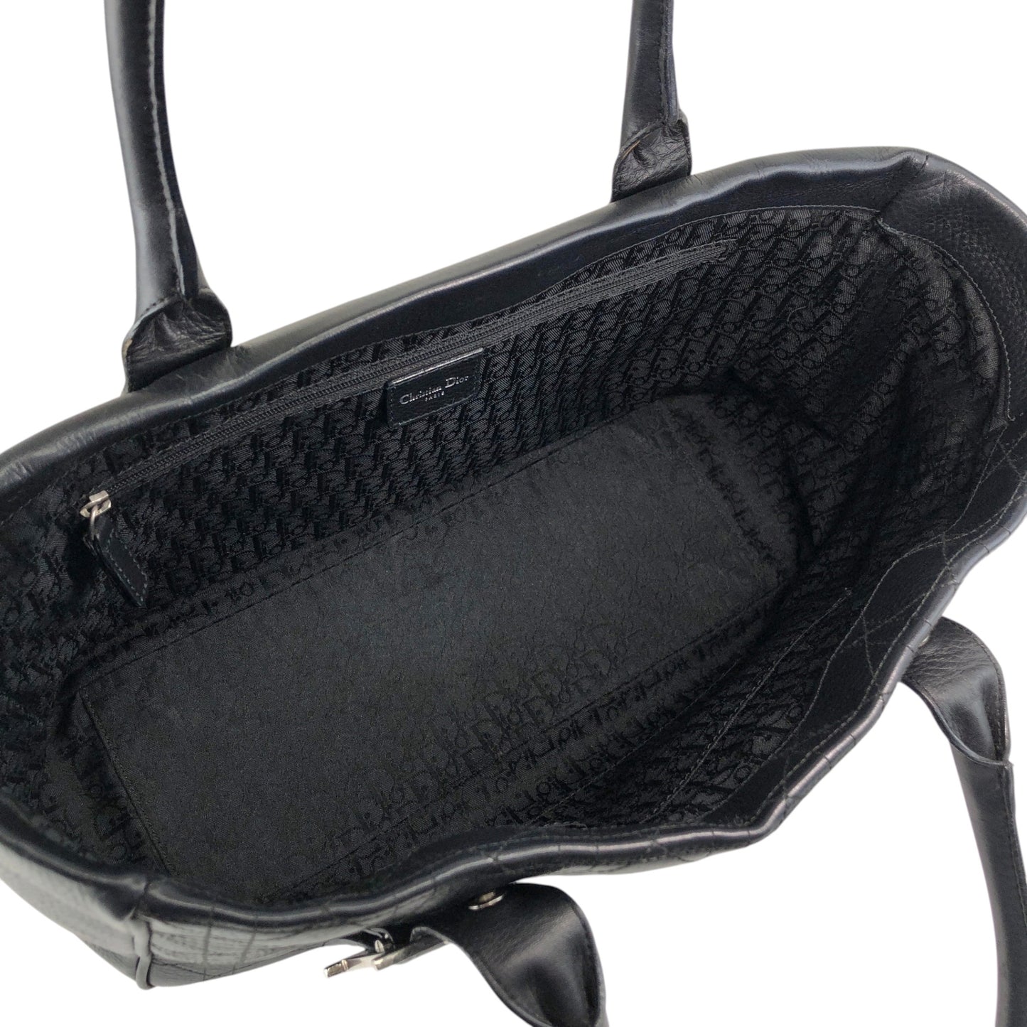 Christian Dior D Motif Totebag Black Vintage iiw373
