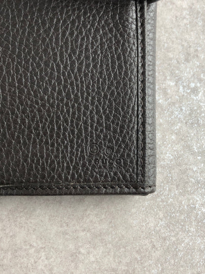 GUCCI Logo Long Wallet Brown Vintage aw4six