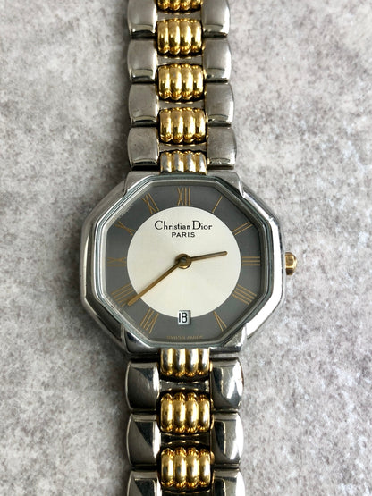 Christian Dior Logo Watch Silver Vintage mpd8ps