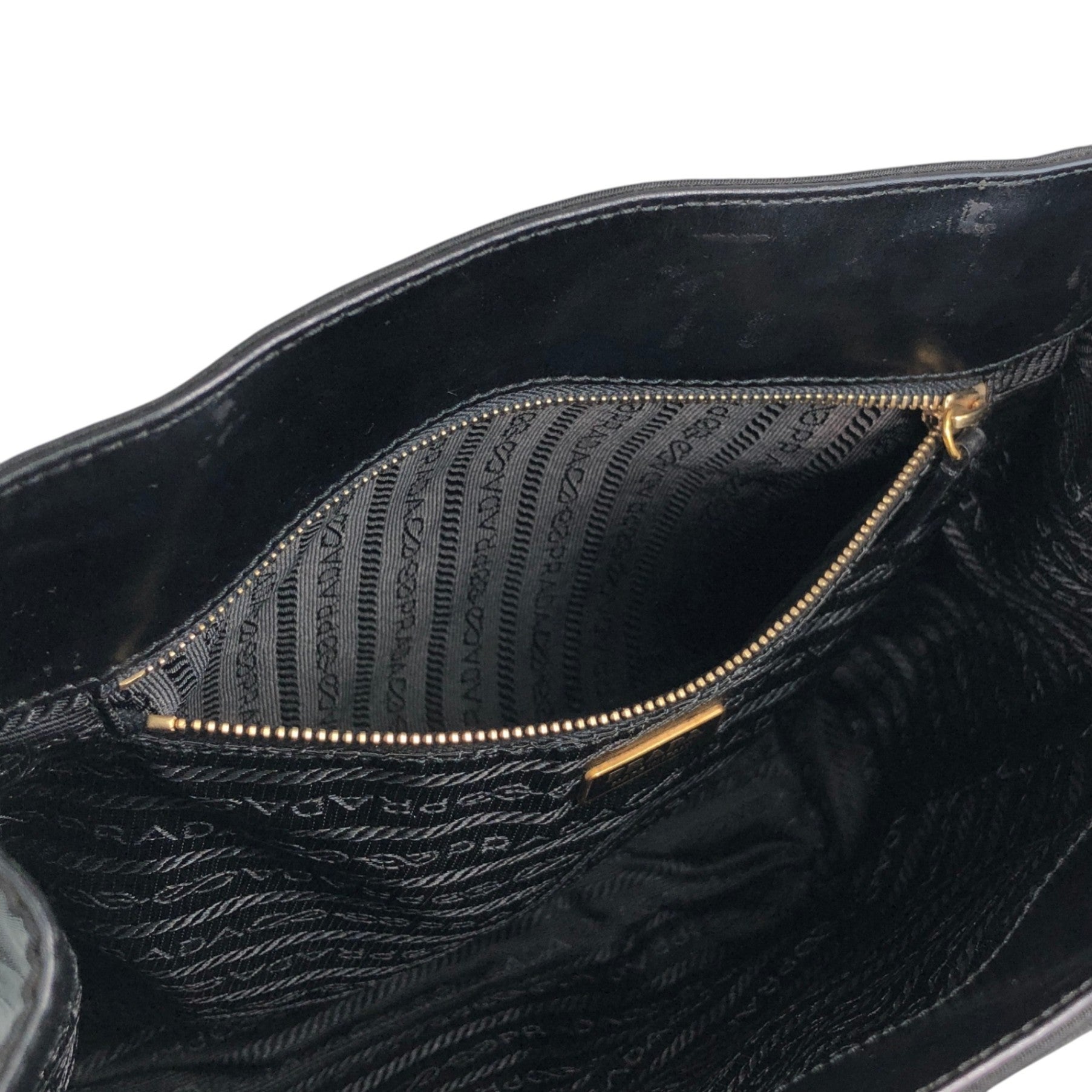 PRADA Tessuto Triangle Logo Totebag Black Vintage xs7v7s