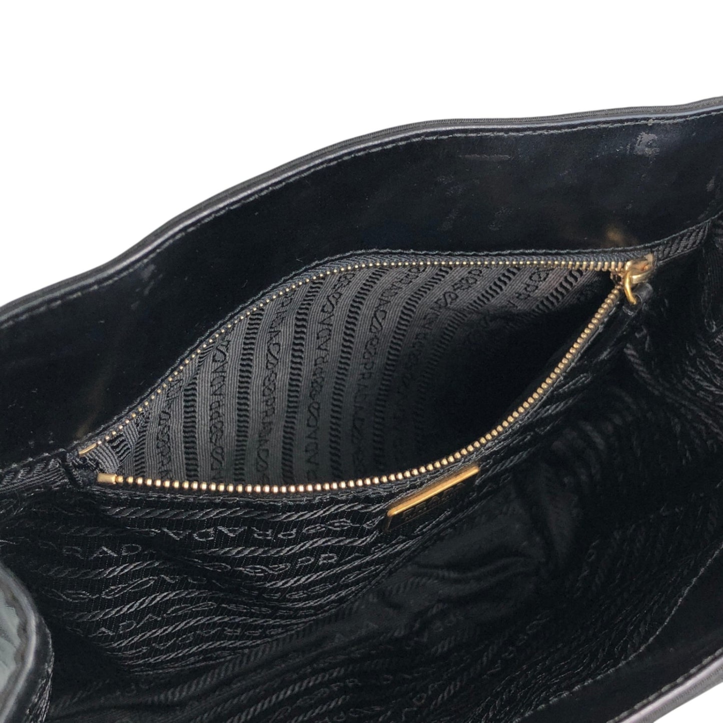 PRADA Tessuto Triangle Logo Totebag Black Vintage xs7v7s