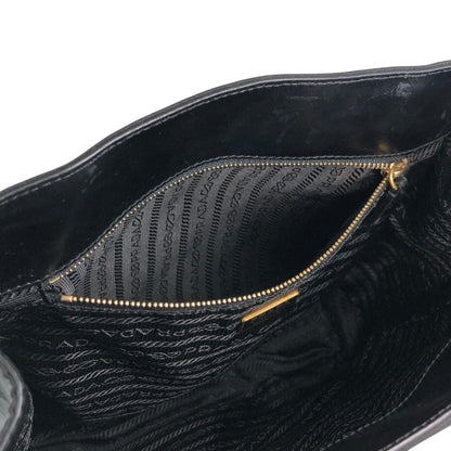 PRADA Tessuto Triangle Logo Totebag Black Vintage xs7v7s