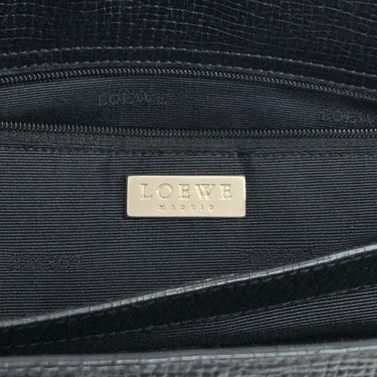 LOEWE Logo Embossed Handbag Black Vintage xvn4mm