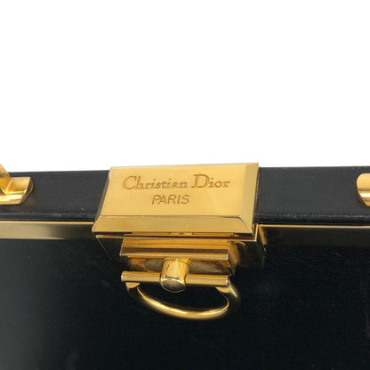 Christian Dior Metal Clasp Handbag Black Vintage 7ncfjz