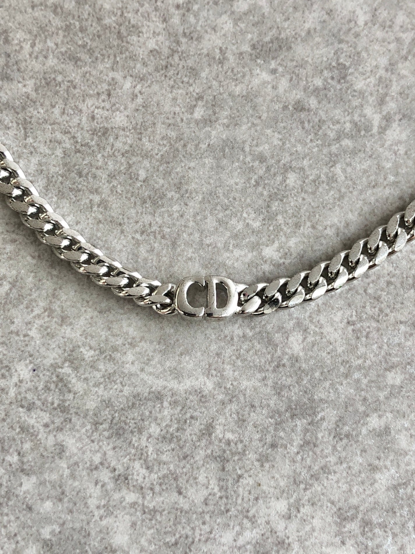 Christian Dior CD Logo Bracelet Silver Vintage iip5ay