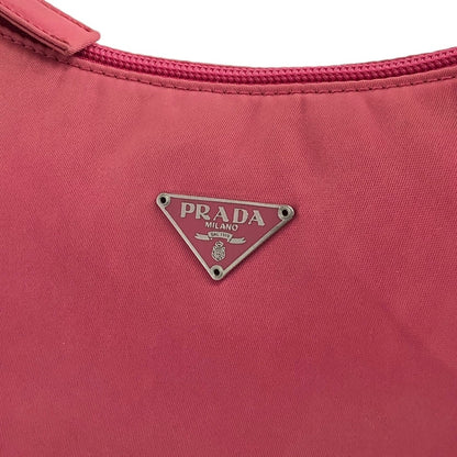 PRADA Triangle Logo Nylon Small Handbag Pink Vintage zg6pix