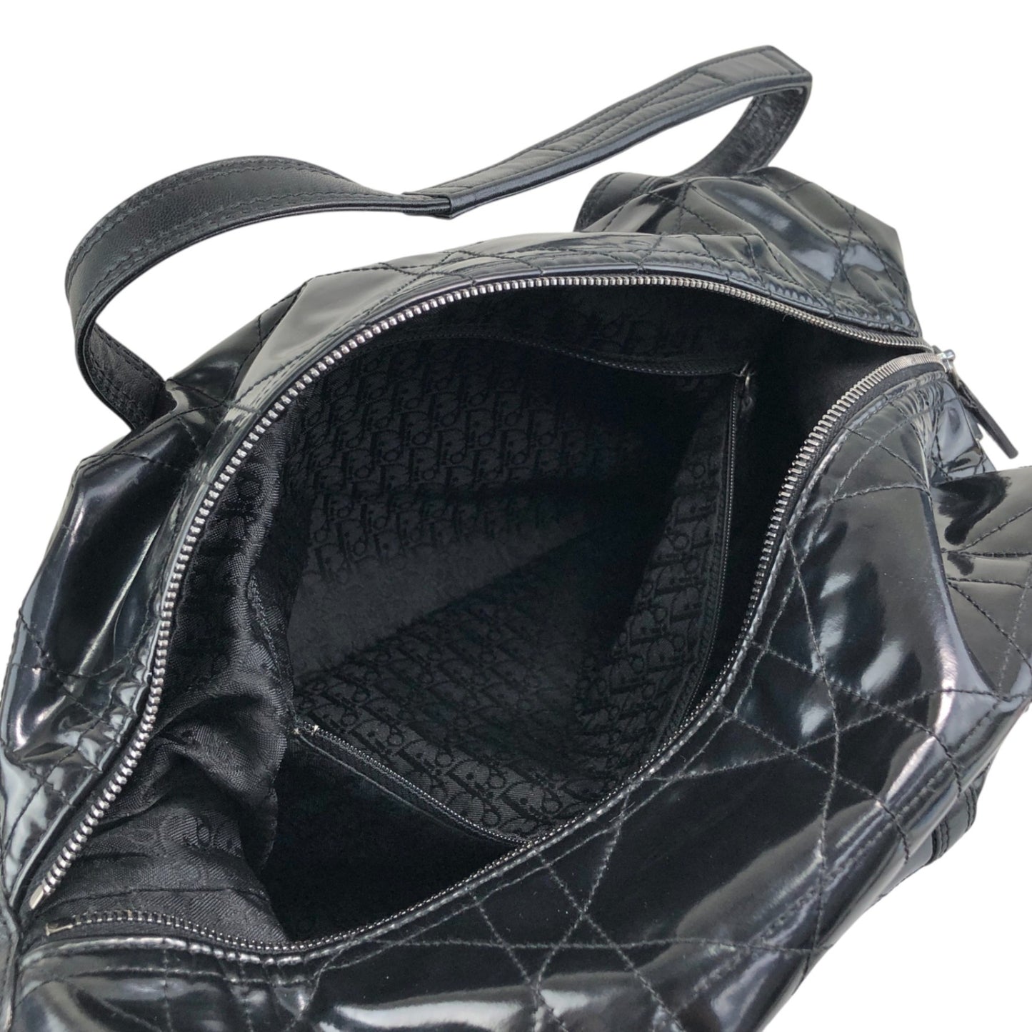 Christian Dior D Motif Small Boston bag Handbag Black Vintage pi6nvd