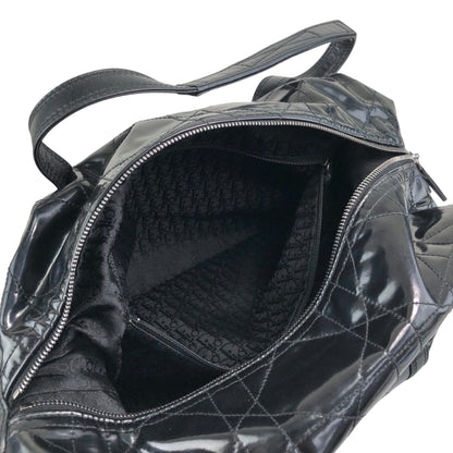 Christian Dior D Motif Small Boston bag Handbag Black Vintage pi6nvd