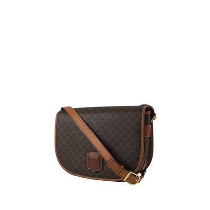 CELINE Macadam Blason Shoulder bag Brown Vintage 23vr8y
