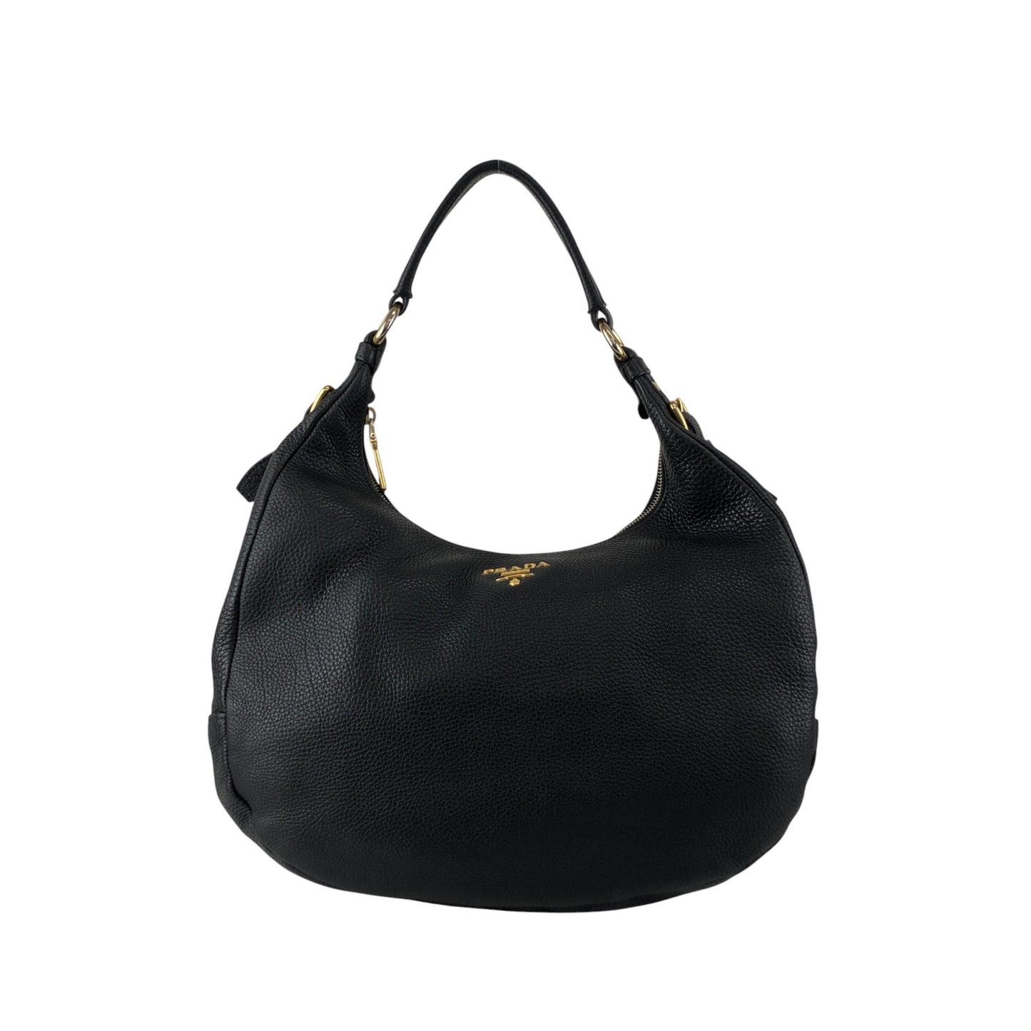 PRADA Logo Shoulder bag Black Vintage 85ce8c