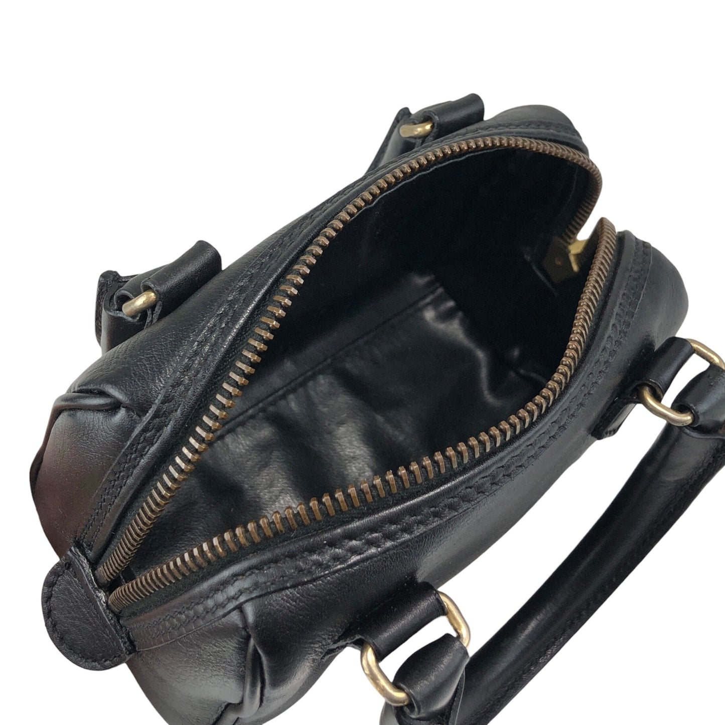 CELINE Two-way Small Handbag Shoulder bag Black Vintage tdajcw