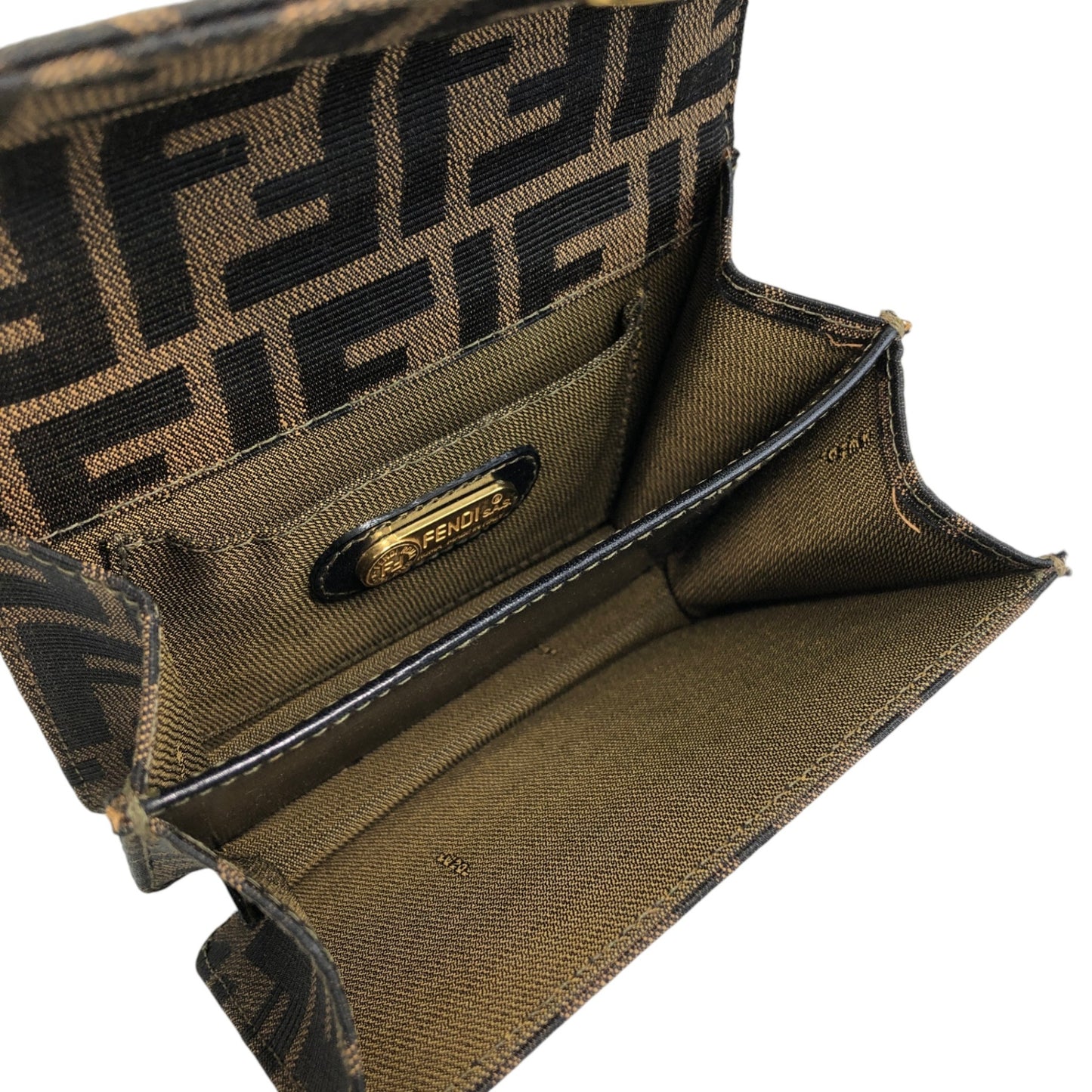 FENDI Zucca Lock Shoulder bag Brown Vintage mbiimu