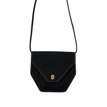 Christian Dior Trotter Logo Shoulder bag Black Vintage k5b8r3