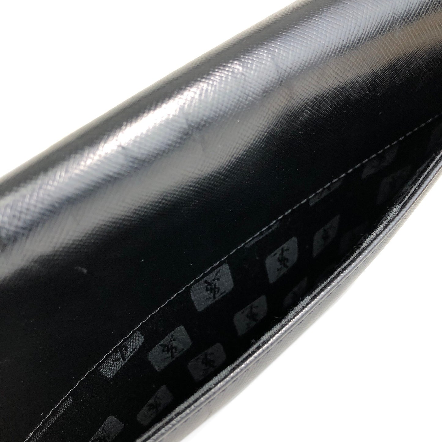 Yves Saint Laurent YSL Logo Shoulder bag Black Vintage bscs8w