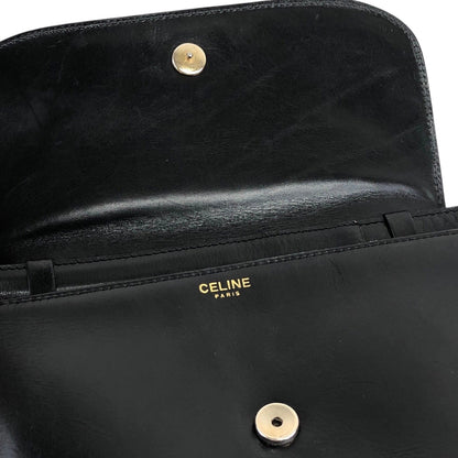 CELINE Blason Shoulder bag Black Vintage 533ix8