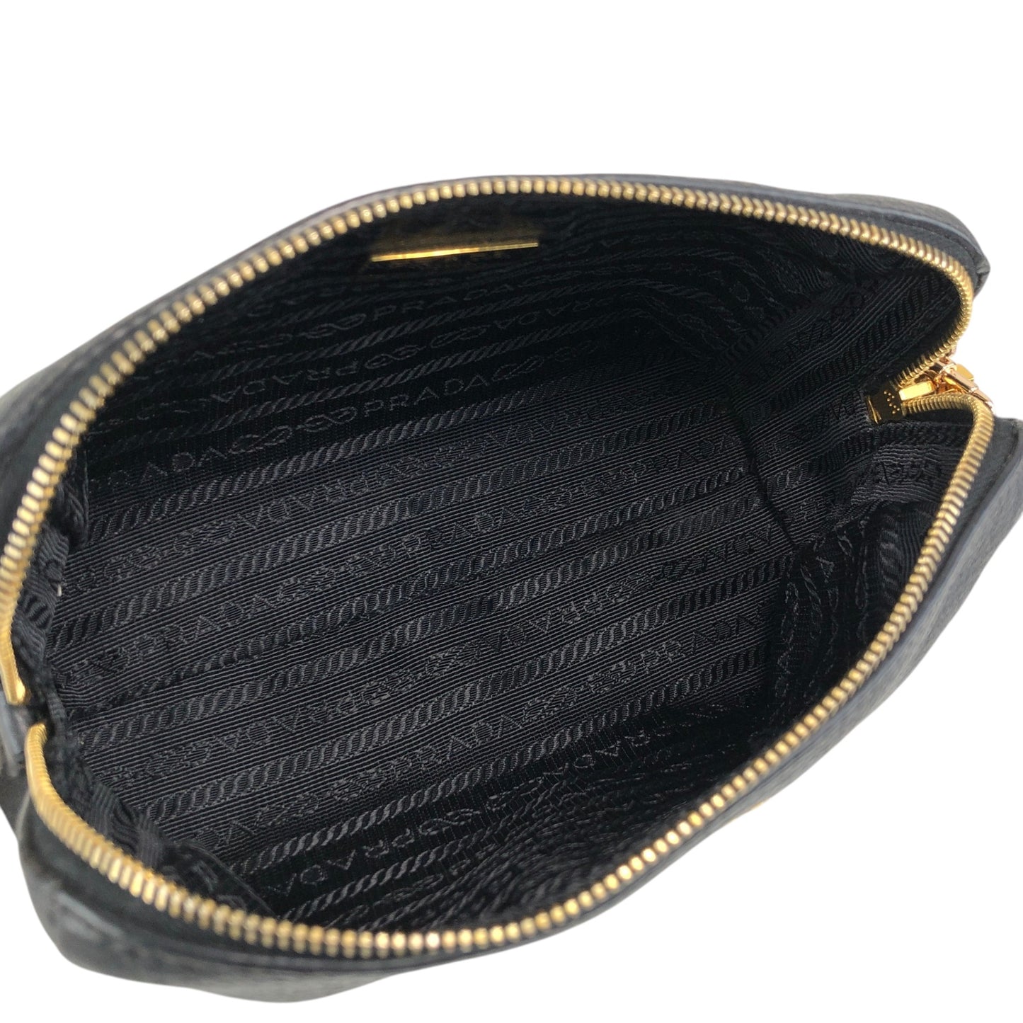 PRADA Logo Small Chain Shoulder bag Black Vintage ckmyc2